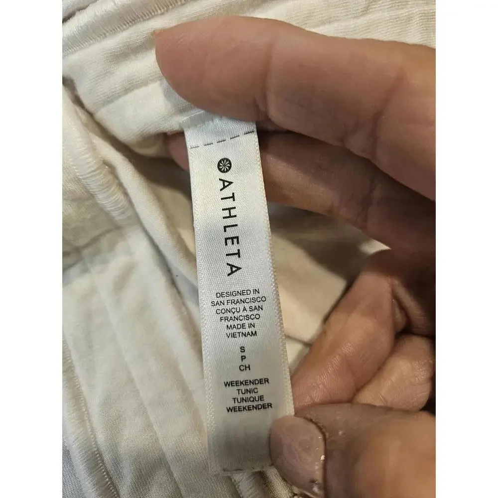 Athleta Weekender Oversized Tunic in White, Size Small - Picture 3 of 8